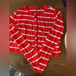 Wild Fable Red and White Striped Sweater
